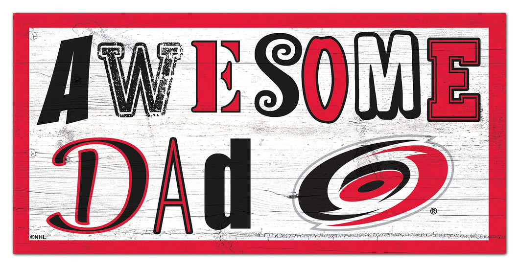 Carolina Hurricanes Awesome Dad Wood Sign - 6