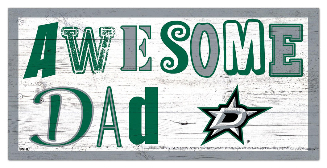 Dallas Stars Awesome Dad Wood Sign - 6