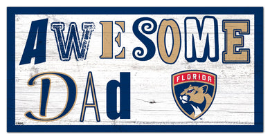 Florida Panthers Awesome Dad Wood Sign - 6