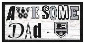Los Angeles Kings Awesome Dad Wood Sign - 6"x12"