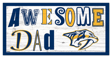 Nashville Predators Awesome Dad Wood Sign - 6