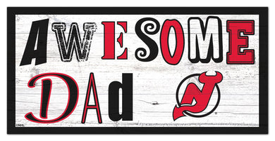 New Jersey Devils Awesome Dad Wood Sign - 6