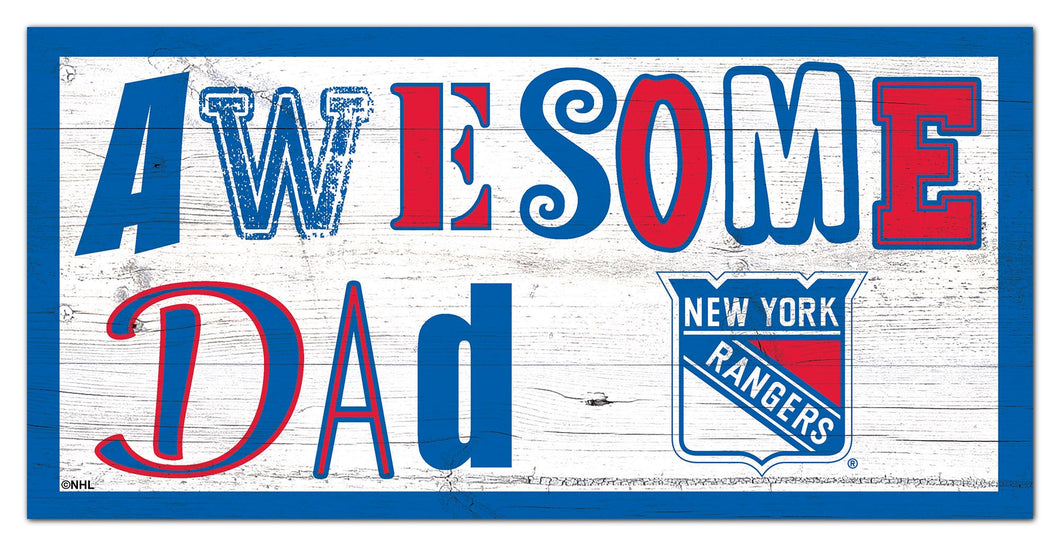 New York Rangers Awesome Dad Wood Sign - 6
