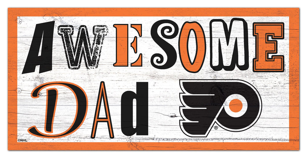Philadelphia Flyers Awesome Dad Wood Sign - 6