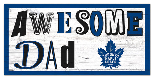 Toronto Maple Leafs Awesome Dad Wood Sign - 6