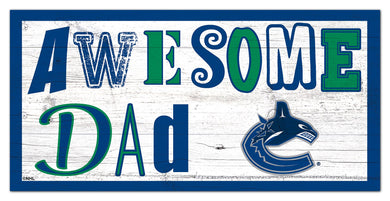 Vancouver Canucks Awesome Dad Wood Sign - 6
