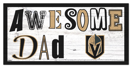Vegas Golden Knights Awesome Dad Wood Sign - 6