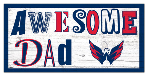 Washington Capitals Awesome Dad Wood Sign - 6