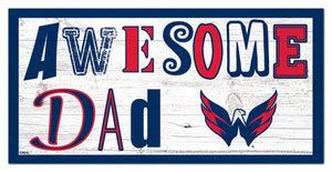 Washington Capitals Awesome Dad Wood Sign - 6"x12"