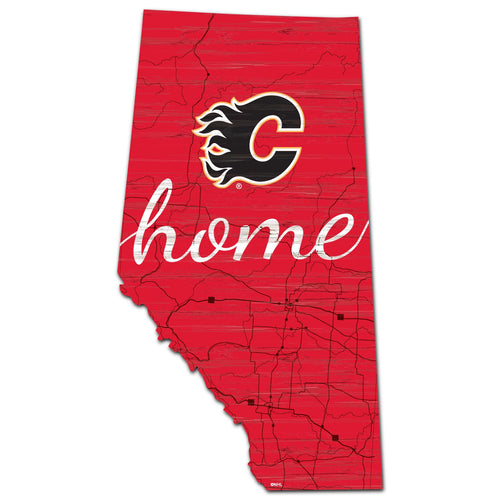 Calgary Flames Province Shape Home Cutout