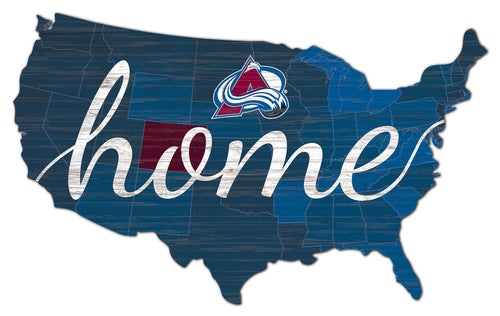 Colorado Avalanche USA Shape Home Cutout