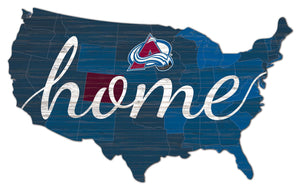 Colorado Avalanche USA Shape Home Cutout