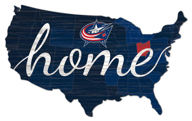 Columbus Blue Jackets USA Shape Home Cutout