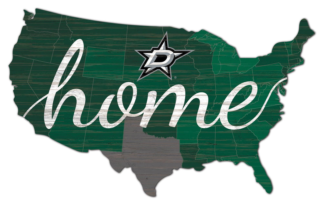 Dallas Stars USA Shape Home Cutout