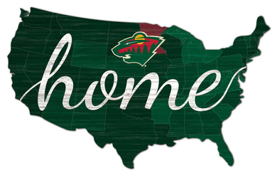 Minnesota Wild USA Shape Home Cutout