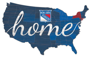 New York Rangers USA Shape Home Cutout