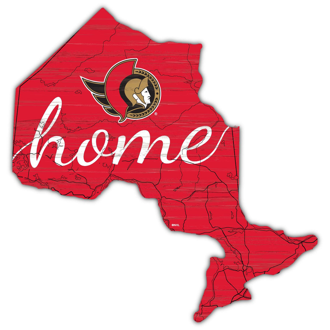 Ottawa Senators Province Shape Home Cutout