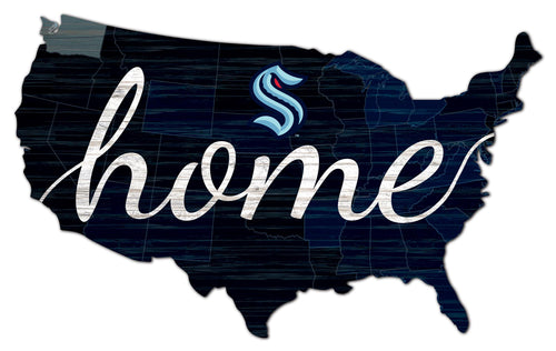 Seattle Kraken USA Shape Home Cutout