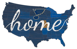 St. Louis Blues USA Shape Home Cutout