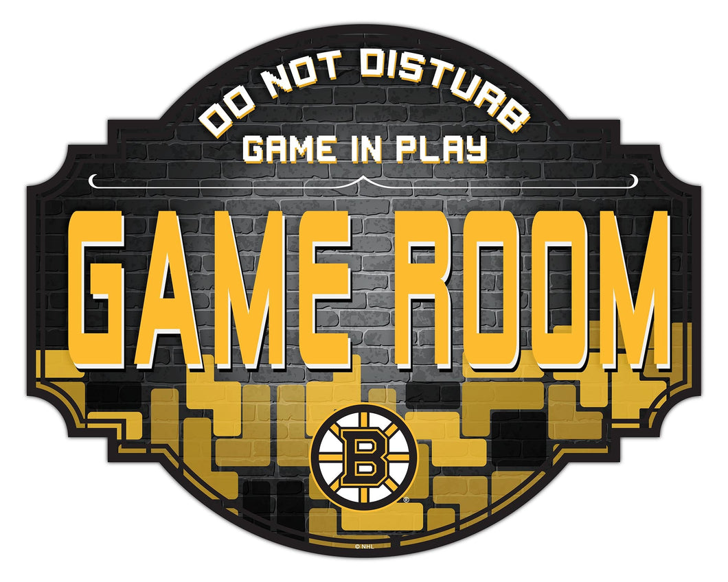 Boston Bruins Game Room Wood Tavern Sign -12