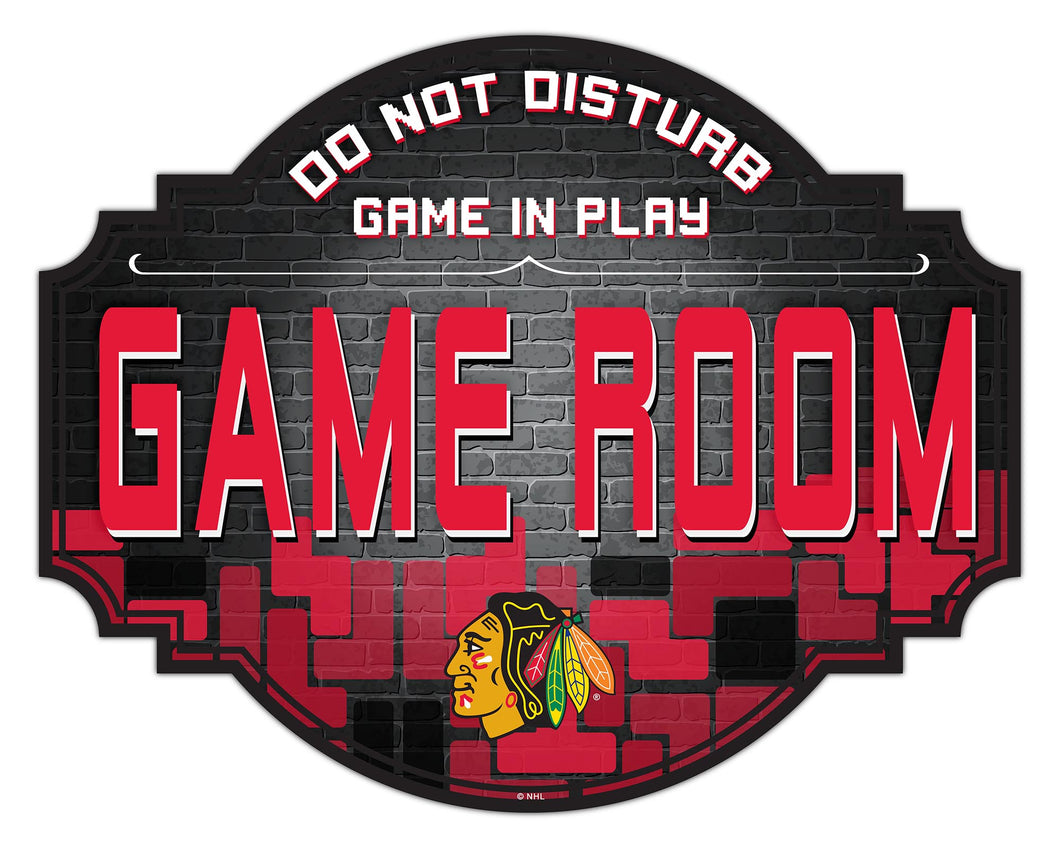 Chicago Blackhawks Game Room Wood Tavern Sign -24