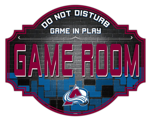 Colorado Avalanche Game Room Wood Tavern Sign -12