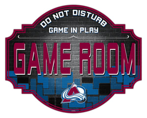 Colorado Avalanche Game Room Wood Tavern Sign -12"