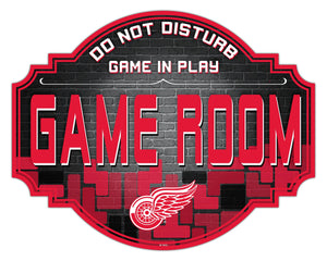Detroit Red Wings Game Room Wood Tavern Sign -24"