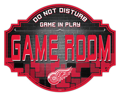 Detroit Red Wings Game Room Wood Tavern Sign -12