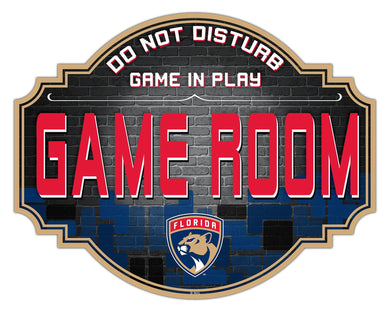 Florida Panthers Game Room Wood Tavern Sign -12