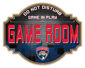 Florida Panthers Game Room Wood Tavern Sign -12"