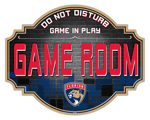 Florida Panthers Game Room Wood Tavern Sign -24