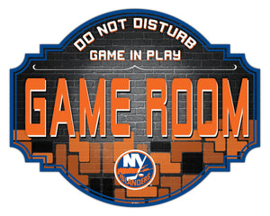 New York Islanders Game Room Wood Tavern Sign -24"
