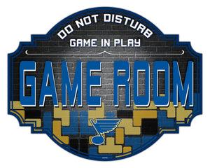 St. Louis Blues Game Room Wood Tavern Sign -24"
