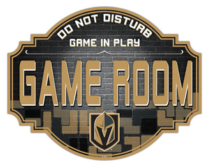 Vegas Golden Knights Game Room Wood Tavern Sign -12"