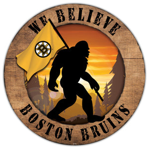 Boston Bruins We Believe Bigfoot Wood Sign - 12"