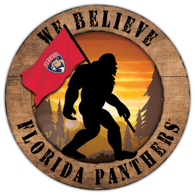 Florida Panthers We Believe Bigfoot Wood Sign - 12