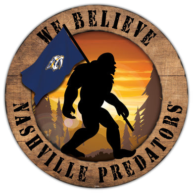 Nashville Predators We Believe Bigfoot Wood Sign - 12