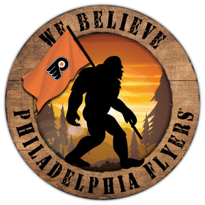Philadelphia Flyers We Believe Bigfoot Wood Sign - 12"