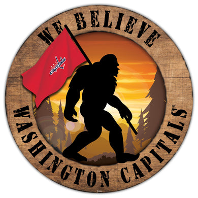Washington Capitals We Believe Bigfoot Wood Sign - 12