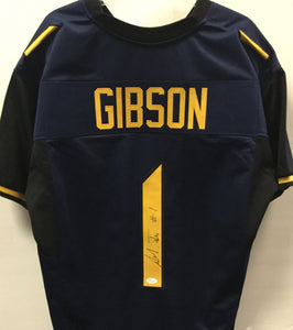 wvu football, shelton gibson signed jersey