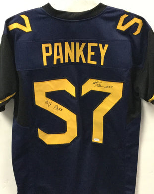 NCAA football memorabilia Adam Pankey signed WVU jersey from Sports Fanz