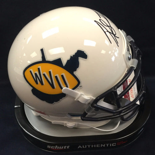 wvu football, rushel shell autograph