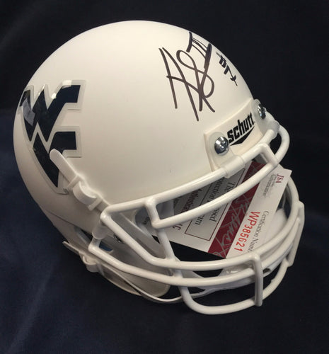 wvu football, rushel shell autograph