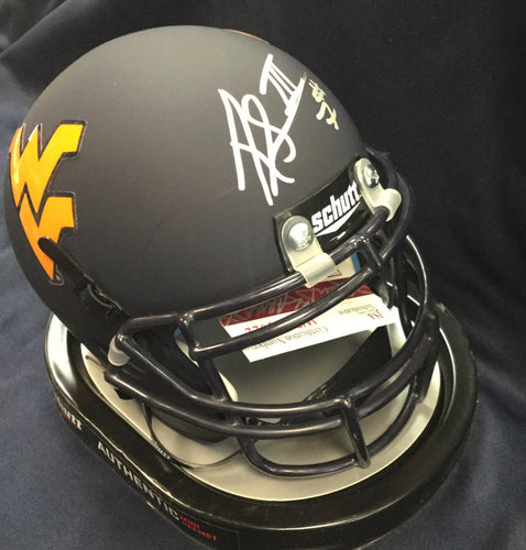 wvu football, rushel shell autograph