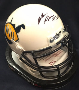 WVU collectibles Adam Pankey signed throwback mini helmet from Sports Fanz