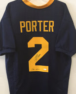 wvu football, jerry porter autograph