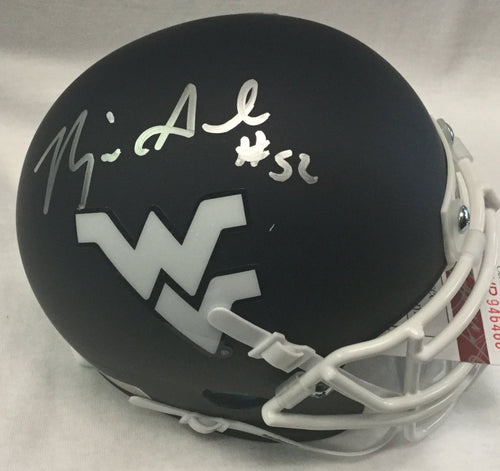 Najee Goode West Virginia Mountaineers Signed Blue Mini Helmet JSA