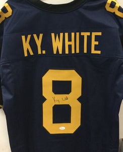 Kyzir White West Virginia Mountaineers Signed Jersey 