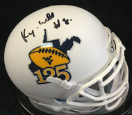 Kyzir White West Virginia Mountaineers Signed WVU 125 Mini Helmet JSA